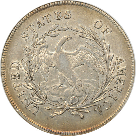 1795 Centered (B-14). ANACS AU-53.