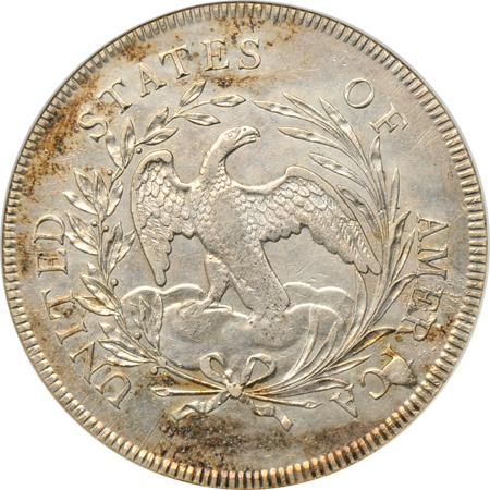 1796 Small Date/Small Letters. ANACS AU-55.