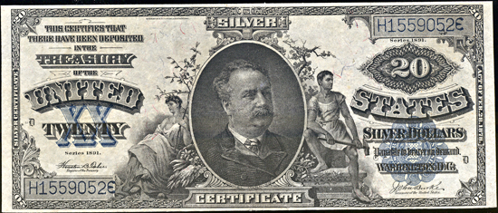 1891 $20.00.  VF.