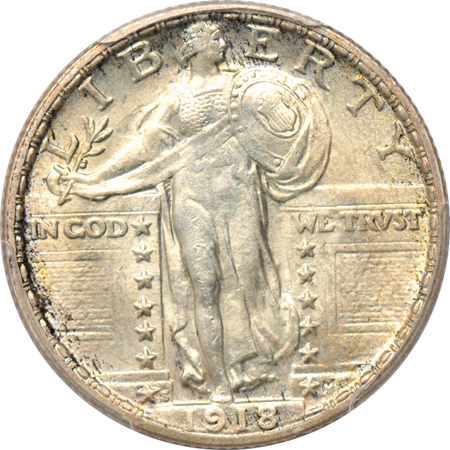 1918-S PCGS MS-64FH CAC.