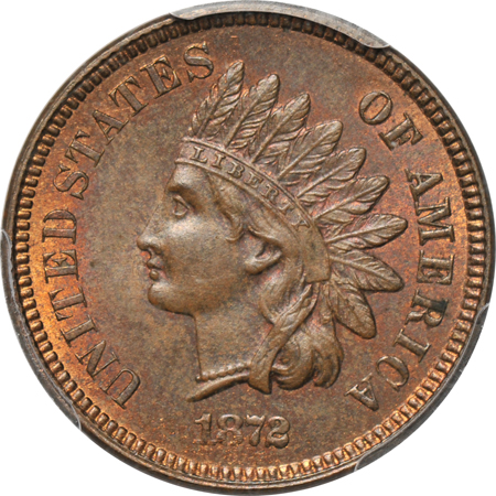 1872 PCGS MS-64RB.