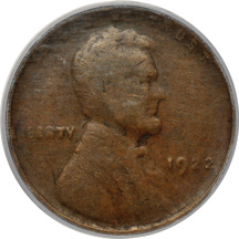 1922 Plain, Strong Reverse. PCGS F-12.