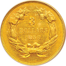 1859 PCGS AU-53.