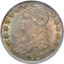 1827 (O-103) Square Base 2 PCGS MS-64.