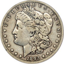 1893-CC PCGS VF-25.