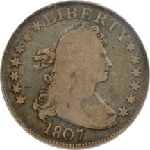 1807 (B-2) PCGS VG-8 CAC.