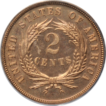 1868 PCGS PF-64RD.