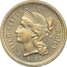 1882 PCGS PF-65 (rattler) CAC.