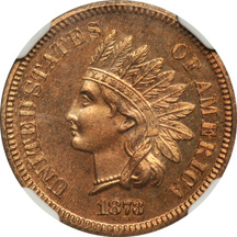 1873 Closed 3. NGC PF-64 RB.