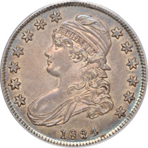 1834 Small Date, Small Letters (O-109, R.1) PCGS AU-53.