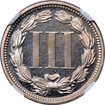 1869 NGC PF-65 CAMEO CAC.