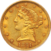 1891-CC PCGS AU-55.