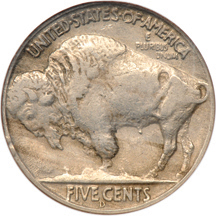 1937-D 3 Legged. NGC AU-53.