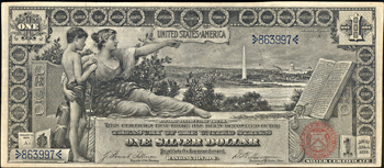 1896 $1.00.  XF.