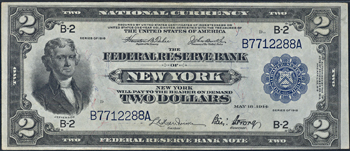 1918 $2.00 New York.  PMG XF-45 EPQ.