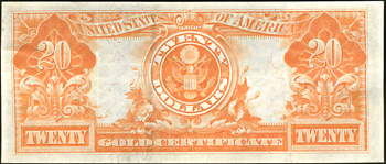 1922 $20.00.  XF.