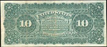 1886 $10.00.  VF.