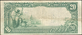 1902 $20.00. Pipestone, MN Charter# 10936 Blue Seal. VF.