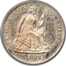 1863 PCGS PF-64.