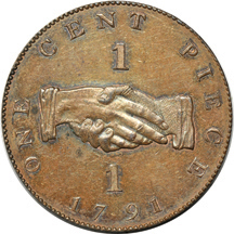 Sierra Leone - 1791 Sierra Leone Company proof cent (KM-1) PF-60 details/questionable color.