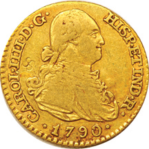 Spain - Spanish Colonial five-piece gold set.