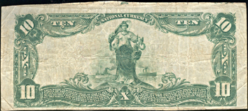 1902 $10.00. Oblong, IL Charter# 8696 Blue Seal. VF.