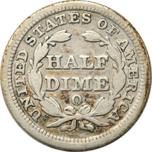 Nine better date New Orleans half-dimes.