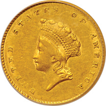 1854 Type 2. PCGS AU-50.