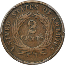 1872 PCGS Genuine (code 97/VF details/environmentally damaged.