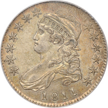 1811 (O-108, R.2) Small 8. PCGS AU-55 CAC.