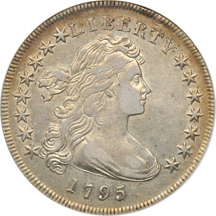 1795 Centered (B-14). ANACS AU-53.