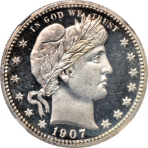 1907 NGC PF-67 Cameo.