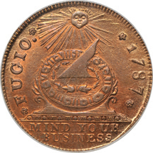 1787 New Haven Copper.  PCGS MS-65RB.