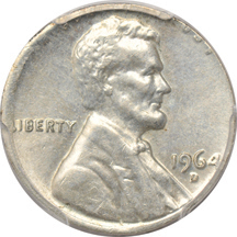 1964-D cent struck on silver dime planchet PCGS MS-62, and an uncertified nickel struck on a cent planchet.