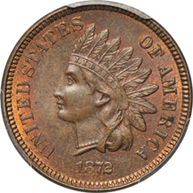 1872 PCGS MS-64RB.