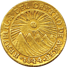 Costa Rica - 1844-CR M 1-escudo VF.