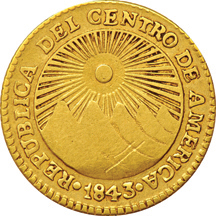 Costa Rica - 1843-CR M 2-escudo F.