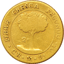 Costa Rica - 1843-CR M 2-escudo F.