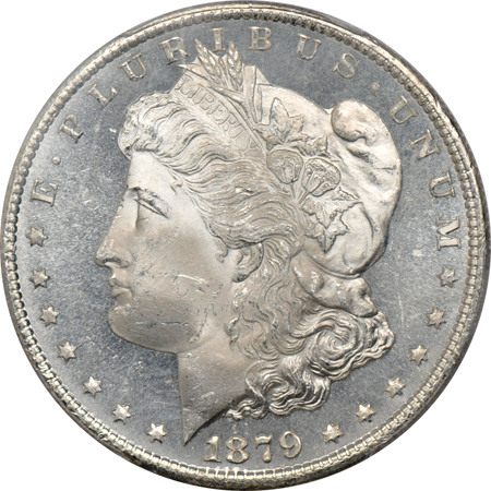 Ten different Morgan dollars, all PCGS MS-64.