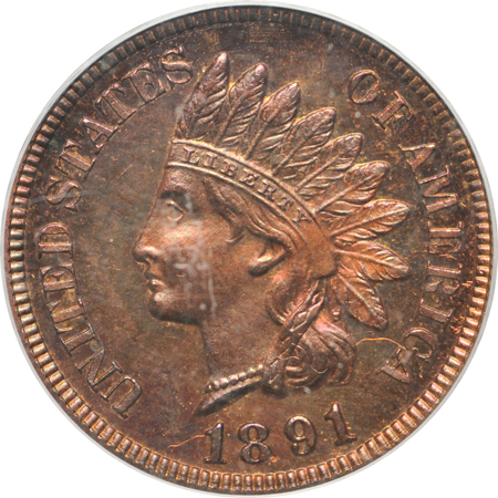 1891 PCGS PF-64RB.