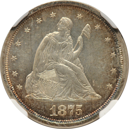 1875-S NGC MS-65 PL.