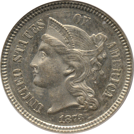 1873 Closed 3 PCGS PF-62.