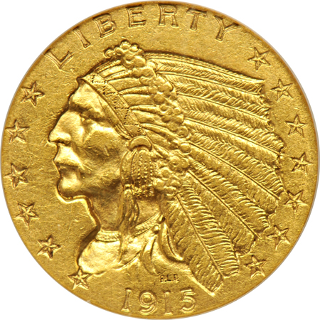 Six ANACS certified U.S. gold coins.