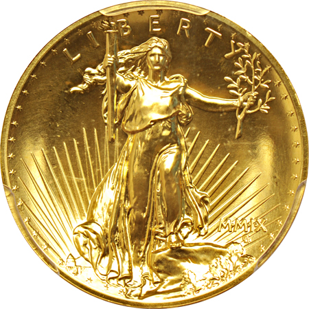 2009 $20 Ultra High Relief PCGS MS-69 (gold label).