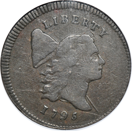 1795 Lettered Edge, with Pole (C-1, R.2). NGC VF-25.