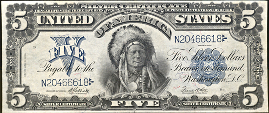 1899 $5.00.  XF.