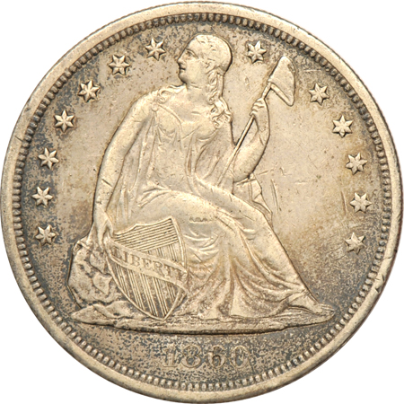 1860-O XF, plus an 1878-S Trade dollar VF.