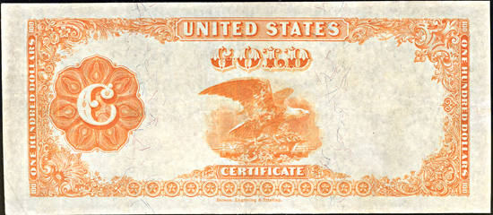 1922 $100.00.  XF.