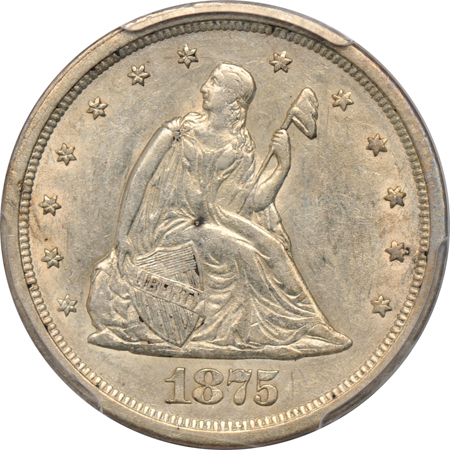 1875-S PCGS AU-55.