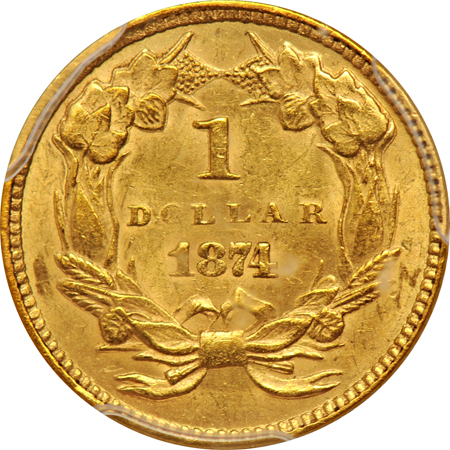 1874 PCGS MS-62.